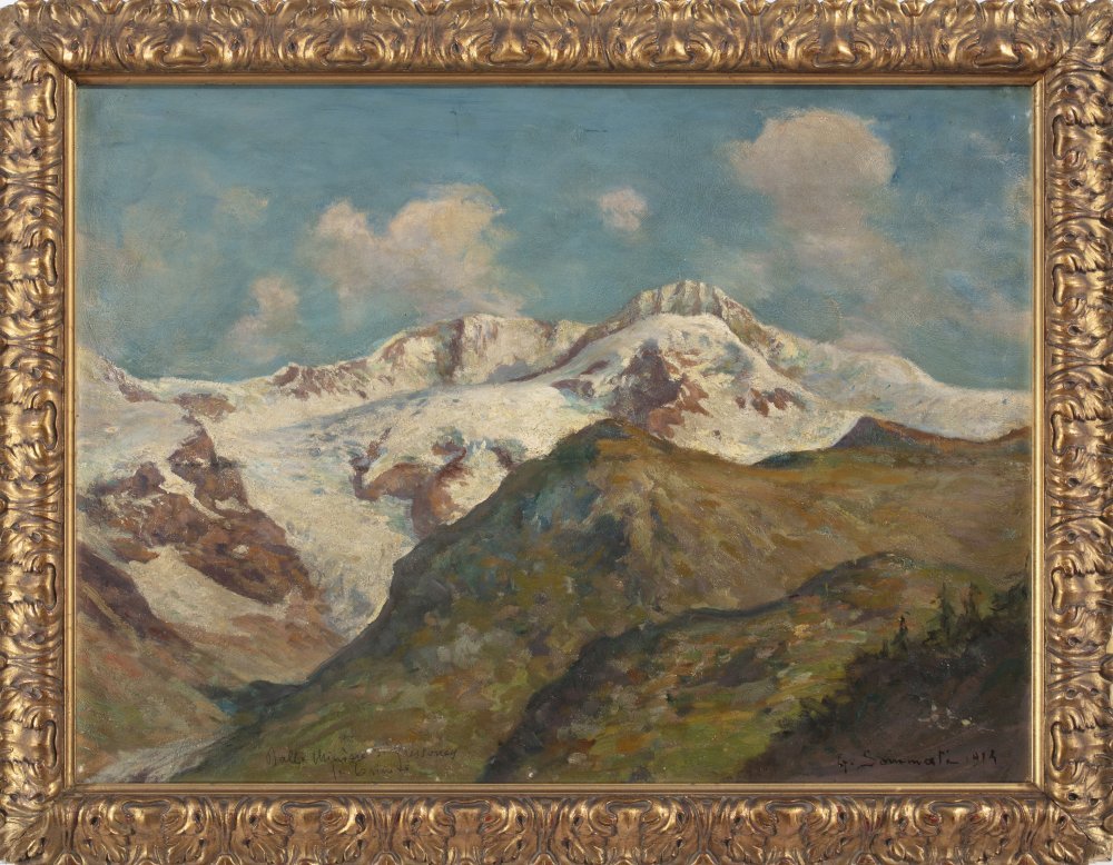 giulio sommati: Dalle miniere di Gressoney La Trinit� dat. 1914